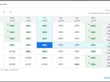 Google Flights Date Grid