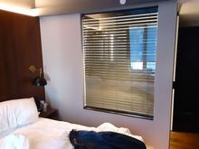 blinds partially opened