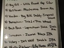 Hook and Flask tap list