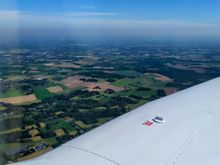 Over the Niederrhein countryside between Mönchengladbach and Duisburg 