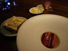 Pickled beetroot + whale blubber