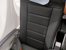 Seat 1F in Business class on the flight from Rome FCO to Trieste TRS
