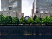 Looking down into the Infinity Pool, where one of the towers stood before the attacks on September 11th 2001