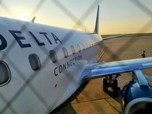Boarding the SkyWest Airlines flight from Oklahoma City back to New York La Guardia airport 