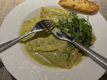 Mushroom ravioli, very nice!