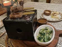 Satay; fun grill box.