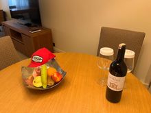 A welcome amenity was delivered around ten mins after we arrived 