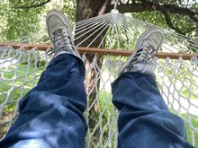 It’s 93 here with a real feel of 101.   But perfect in my hammock in the shade with a perfect breeze!!  😊