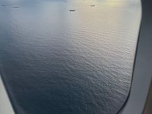 Landing in to JFK over dark and sinister ocean
