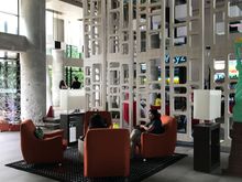 Small seating area in lobby