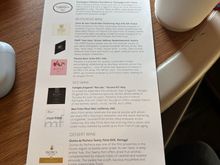 This likely mirrors J (except perhaps the champagne and Rosé), but the choices weren’t dismal. 