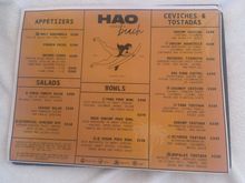 Hao Lunch Menu Beach-side