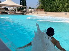 Small mineral water jacuzzi pool
