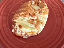 The much talked about (in the Costco thread)  La Boulangerie Ham and Swiss Cheese Pocket for breakfast this morning!