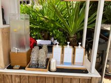 Complimentary set up at the beach and pool