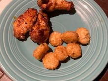 Crispy air fryer wings and tots