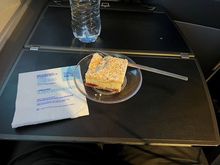 Raspberry crumb cake for dessert This was on LAX-EWR UA2614