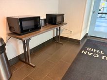 Microwaves outside fitness center