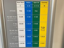 LUX airport price list