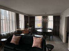 Corner suite living room