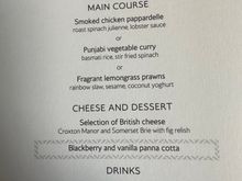 Menus distributed pre pushback