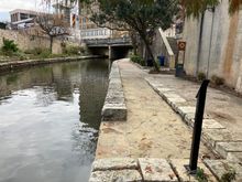 As seen from the riverwalk itself, the designated "Intercontinental hotel" stop for the boot 