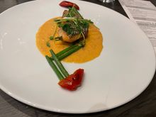 Sea bass - the sauce had a very stale taste, taking a sneak peek in the kitchen, it was definitely relying on light off pre-processing, which shows up in sauces like this.