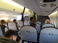 Economy class cabin on BA CityFlyer 