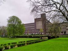 The imposing town hall in downtown Oberhausen 