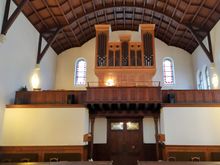 Interior of the church, with a decent looking organ