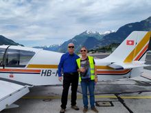 A selfie with pilot friend Jean (right) and myself (left)