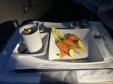 Salmon app with the beer cheese soup. I went for a second mug instead of a salad! The salmon is basically Air Canada’s meal on Jazz when leaving Boston. 