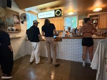 Coffee shop in the AM. Always a short line, but it moved quick.