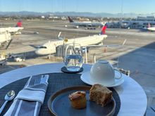 Corn muffin and coffee cake