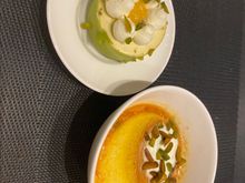 Not sure what the other one is but the flan had sliced pistachios added to it.   Both were delicious.  