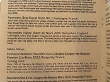 Wine list