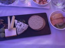 Cheese and biscuits plus fruit