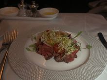 The carpaccio was brought out by accident, which the FA quickly noticed. Had a few bites. 