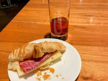 All I had in the lounge was a small pour of an aperitivo and a croissant.
