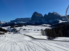 Beautiful views skiing