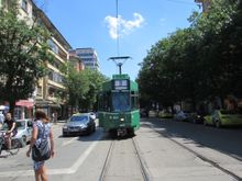On the tram lines :-)