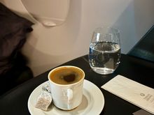 Midflight delclicous Turkish coffee with some lokums