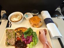 Ploughman’s ( which I enjoyed ). The dessert was lemon meringue pie. 