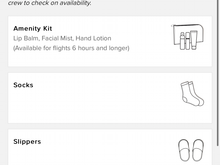 Business class cabin 