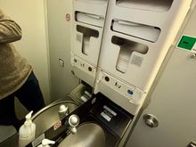 Sink, soap and other supplies