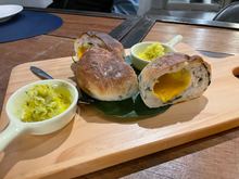 Native herb bread with cultured butter