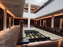 Winding hallways in the Capitol Kempinski