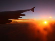 EK406: Sunset above Indian Ocean
