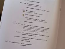 menu on board