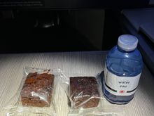 8/10 Thieved this snack from prem-eco class. Enjoyed it. Chocolate banana cake